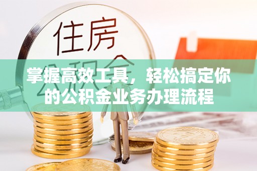 金峰掌握高效工具，轻松搞定你的公积金业务办理流程