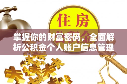 金峰掌握你的财富密码，全面解析公积金个人账户信息管理