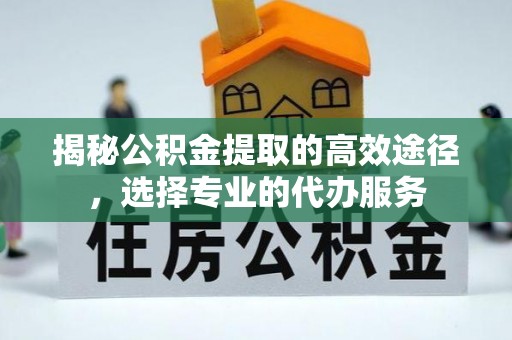 金峰揭秘公积金提取的高效途径，选择专业的代办服务