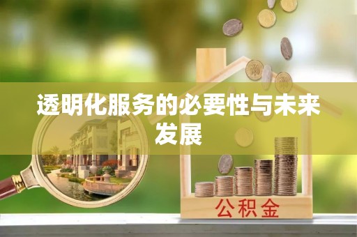 金峰透明化服务的必要性与未来发展