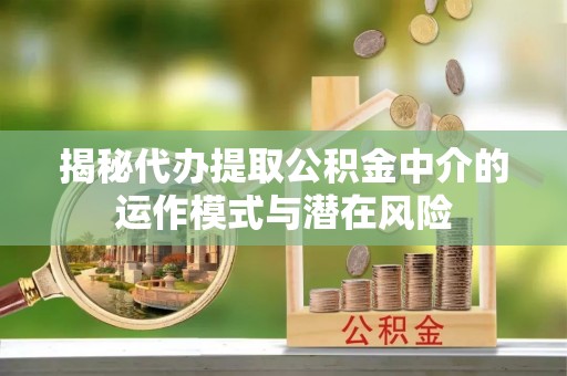 金峰揭秘代办提取公积金中介的运作模式与潜在风险
