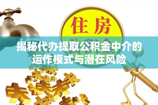 金峰揭秘代办提取公积金中介的运作模式与潜在风险